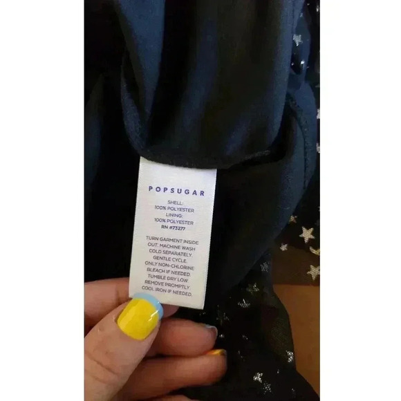 Popsugar sheer sleeveless dress juniors size large black and gold - Picture 5 of 5